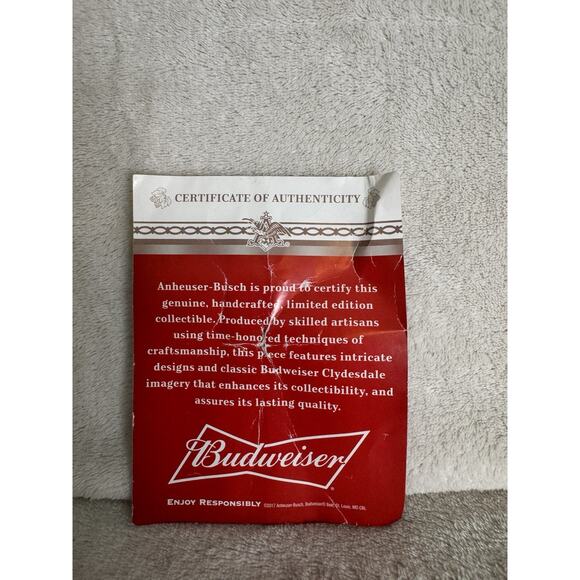 Budweiser Holiday Retreat Christmas Mug 2017 Beer Stein w/ COA 38th Anniversary - Picture 3 of 7